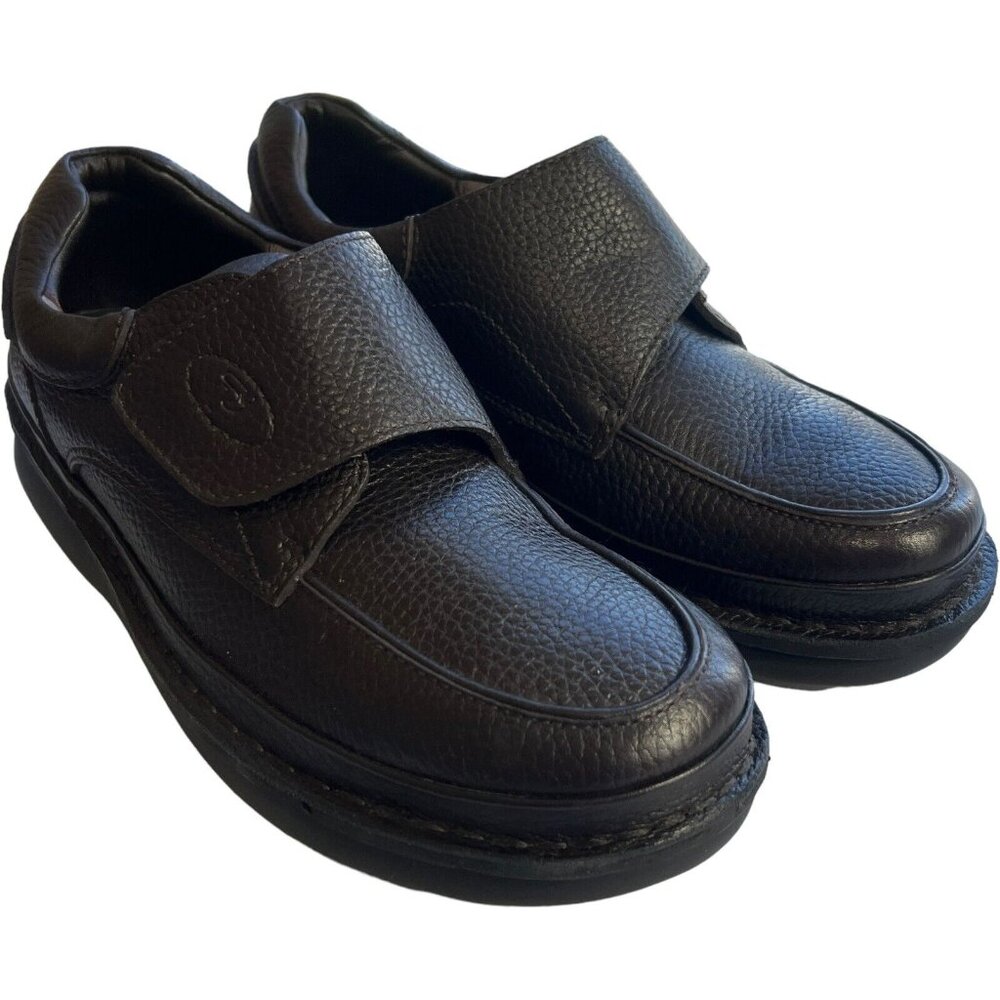 Propet Mens Scandia Strap M5015 Black Leather Shoes Size‎ US 7.5 X(3E)